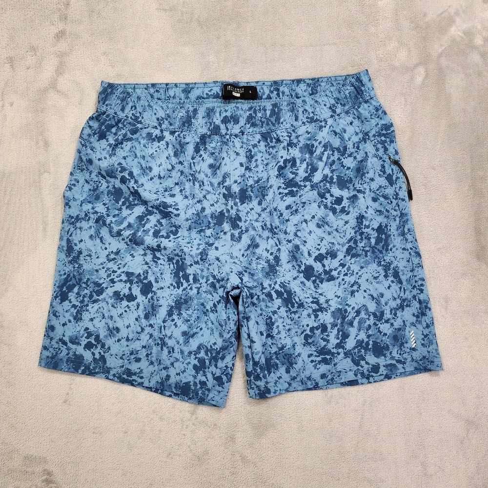 Balance Collection Shorts Mens L Blue 7 Inseam Microfiber Athletic Running Gym